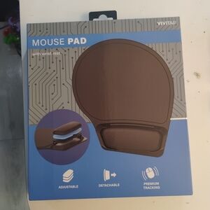 Brown Mouse Pad with Wrist Rest
